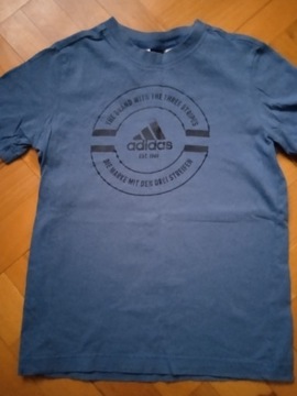 Granatowy t-shirt adidas 