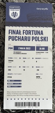 Bilet z finału PP 2022: Raków- Lech