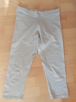 beżowe jasne legginsy  r.M 38 Camaieu dł.70cm