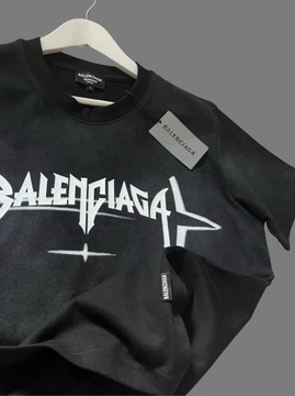 BB Balenciaga NEW czarno szary t shirt men