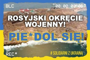 Solidarni z Ukraina Naklejka Okręcie Wyspa Flaga