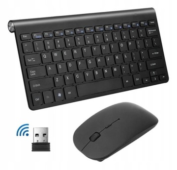 Bezprzewodowa czarna klawiatura+ mysz USB Zenwire