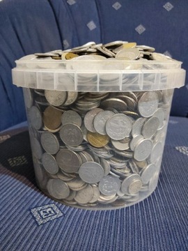 Monety PRL , prawie 8kg różne roczniki