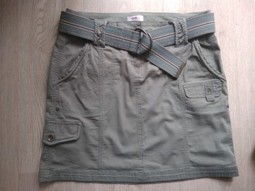 Spódnica khaki M 38 bawełna