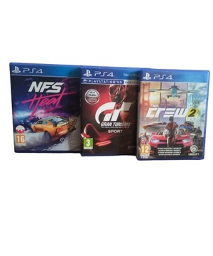 Gry wyścigowe na PS4 Need for Speed Heat/Gran Turismo Sport/The Crew 2