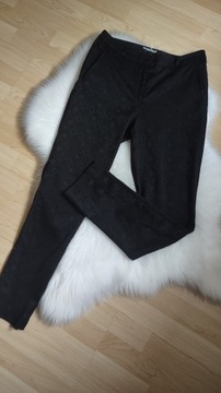 Klasyczne czarne spodnie z bawełny roz. M/L H&M