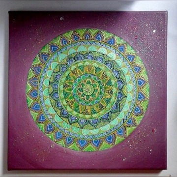 Mandala malarstwo akrylowe oryginał 30x30cm