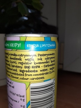 Puszka po napoju Ekipy   EDYCJA LIMITOWANA-pusta 