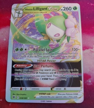 Lilligant V star karty Pokemon 