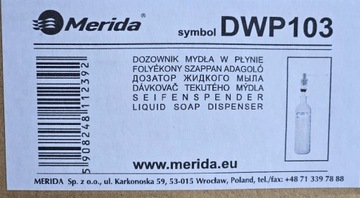 Dozownik mydła w płynie Merida DPW103 - satyna