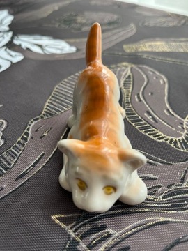 Wołyń figurka ceramiczna kotek PRL