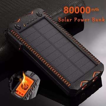 Powerbank solarny 8000mAh wielofunkcyjny 