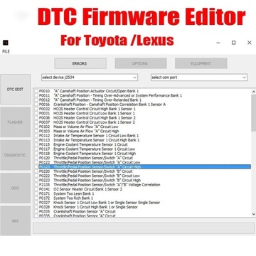 DTC OFF DENSO TOYOTA LEXUS włączanie błędów w ecu