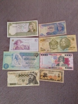 Zestaw banknotów ze Świata 