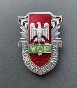 Srebrna odznaka Wzorowy Żołnierz Wojsk Ochrony Pogranicza WOP LWP