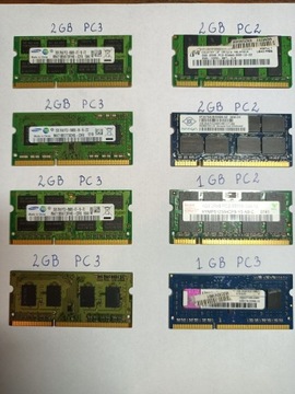 PAMIĘĆ 14SZT. 1gb i 2gb do starszych PC I LAPTOPÓW