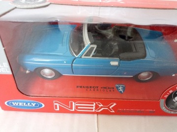 Welly Peugeot 404 Cabriolet niebieski