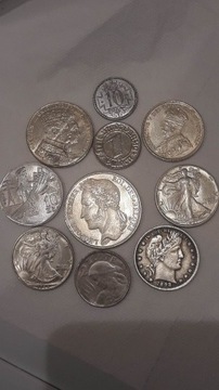 zestawik 10 monet ze zbioru kolekcjonera stare