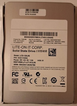 Dysk twardy SSD Lite-On 128GB 2.5" SATA III