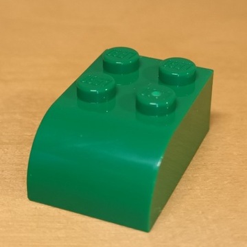 LEGO Skos zaokrąglony 2x3 zielony 6215 NOWY