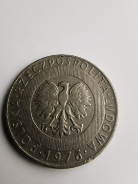 Moneta 20 zł z 1976 r. bez znaku mennicy Wieżowiec
