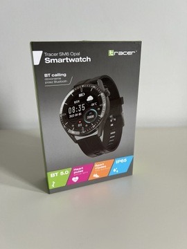 Nowy TRACER Smartwatch SM6 OPAL + Rozmowy Czarny