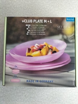 Koziol zestaw talerzy Club Plate 4szt