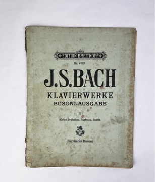 NUTY. J.S.Bach. Klavierwerke Busoni-Ausgabe