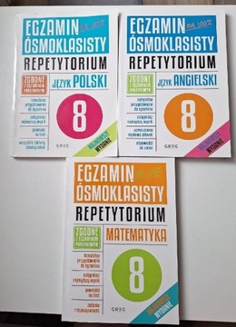 Komplet repetytorium do egzaminu ósmoklasisty