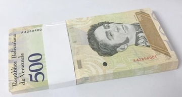Paczka bankowa Wenezuela 500 bolivares 2018 UNC 