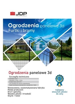 Ogrodzenie panelowe 3d 1230x2500 fi 5 panel drut 