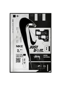 Plakat A4 21x30 Nike x Stüssy Y2K do pokoju