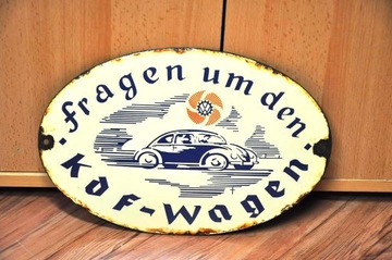 szyld emaliowany VW KDF Wagen