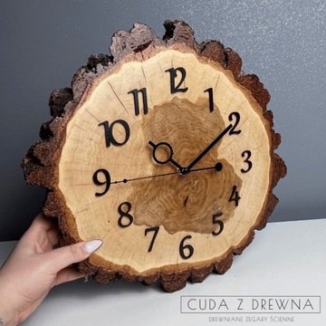 Drewniany zegar 30 cm - duży wybór CUDA Z DREWNA