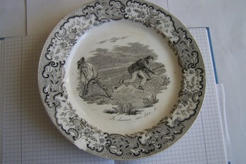 talerz porcelan Luxemburg myśliwy łowy