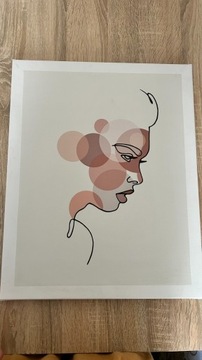 Obraz minimalna kobieta twarz linia artystyczny