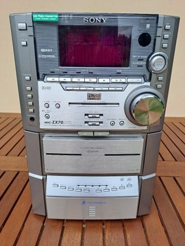 Wieża Sony MHC-ZX70 CD DVD Tape + pilot i głośnik