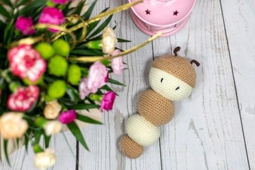 Gąsieniczka maskotka Amigurumi handmade 