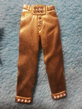 Metalowa broszka vintage JJ, spodnie