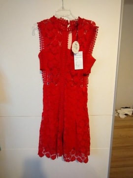 Piękna sukienka 38 czerwona wesele imprezy chrzciny 