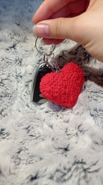 Breloczek w kształcie serca ręcznie robiony
