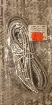 Kabel usb typ A wtyk- wtyk 3 metry