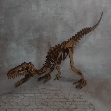 Drewniane Puzzle 3D do złożenia T-Rex