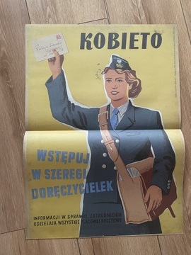 Plakat Propaganda PRL kolekcja WPROST Kobieto