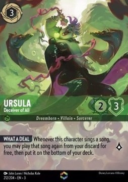 Lorcana Ursula - Deceiver of All (V.2) 3INK - #212