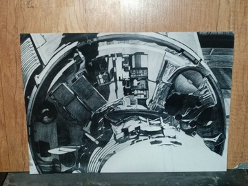 Wydruk rysunku "ISS zbliżenie" A3  42x29,7cm