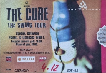 1996 the cure bilet 