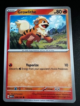 Karta Pokemon Growlithe 058/151 MEW 151