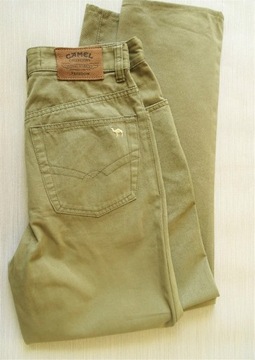 Spodnie damskie, jeansy, Camel, khaki, 32/32, 46