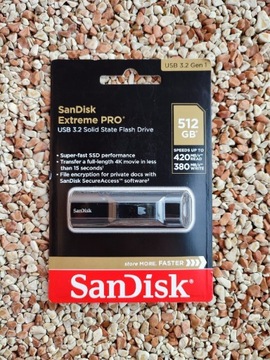 SanDisk Extreme PRO 512GB. USB 3.2 Gen 1. Pendrive
